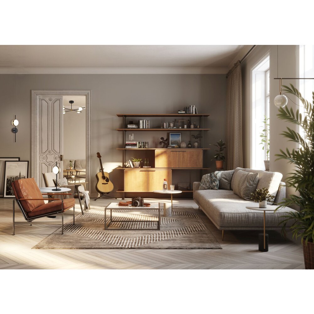 Mantra CUBA Wandleuchte LED Gold, Schwarz, 1-flammig main product photo