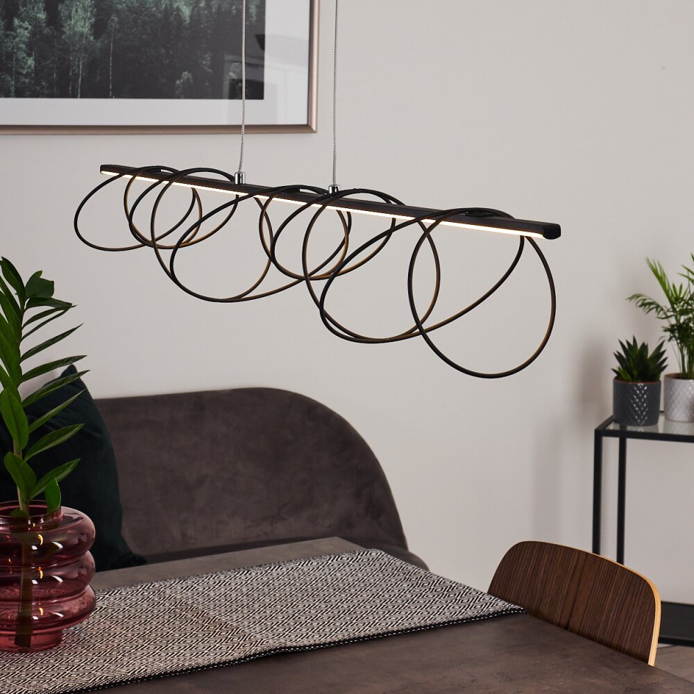 Saba Pendelleuchte LED Schwarz, 1-flammig main product photo