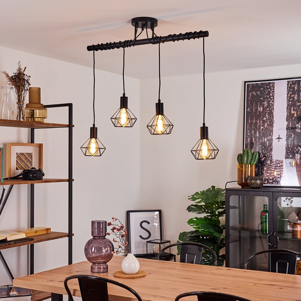 Baripada Pendelleuchte Schwarz, 4-flammig main product photo