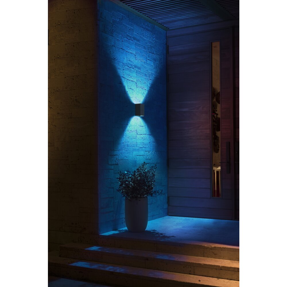 Philips Hue White & Color Ambiance Resonate Wandleuchte schwarz LED Schwarz, 2-flammig