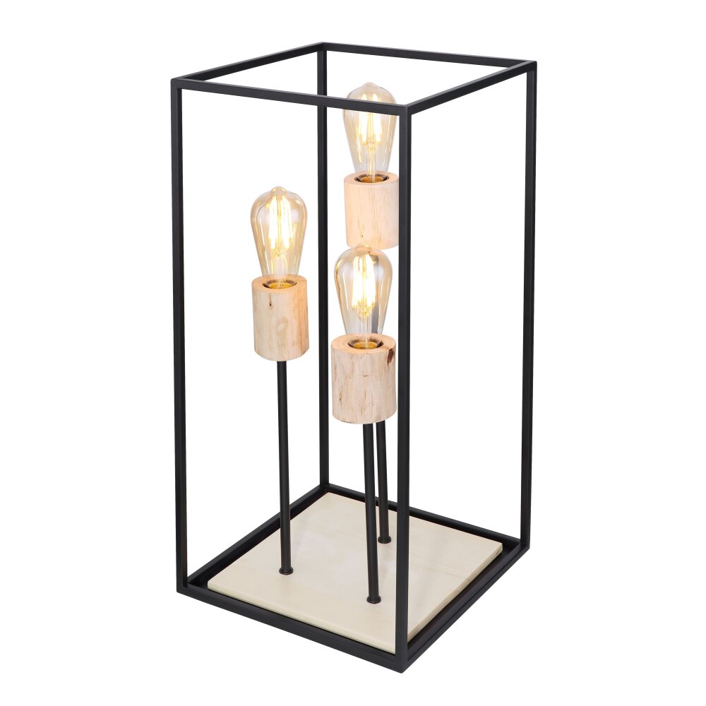 Globo HAGAR Tischleuchte Schwarz, 3-flammig main product photo