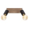 Globo JOSELLA Strahler Holz dunkel, Schwarz, 2-flammig