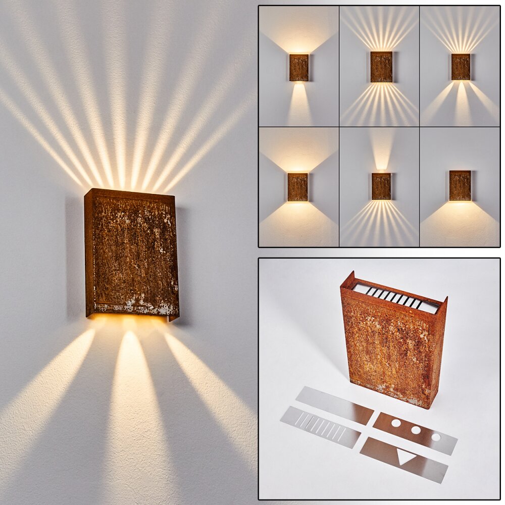 Benin Wandleuchte LED Rostfarben, 2-flammig main product photo