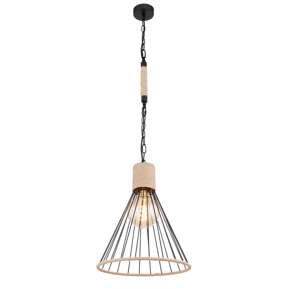 Globo HALIA Hängeleuchte Braun, Schwarz, 1-flammig main product photo