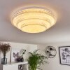 Roseto Deckenleuchte LED Transparent, Klar, Weiß, 1-flammig, Fernbedienung