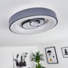 Gabbiana Deckenleuchte LED Grau, Weiß, 1-flammig, Fernbedienung