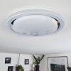 Laganadi Deckenleuchte LED Chrom, 1-flammig, Fernbedienung, Farbwechsler