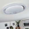 Laganadi Deckenleuchte LED Chrom, 1-flammig, Fernbedienung, Farbwechsler