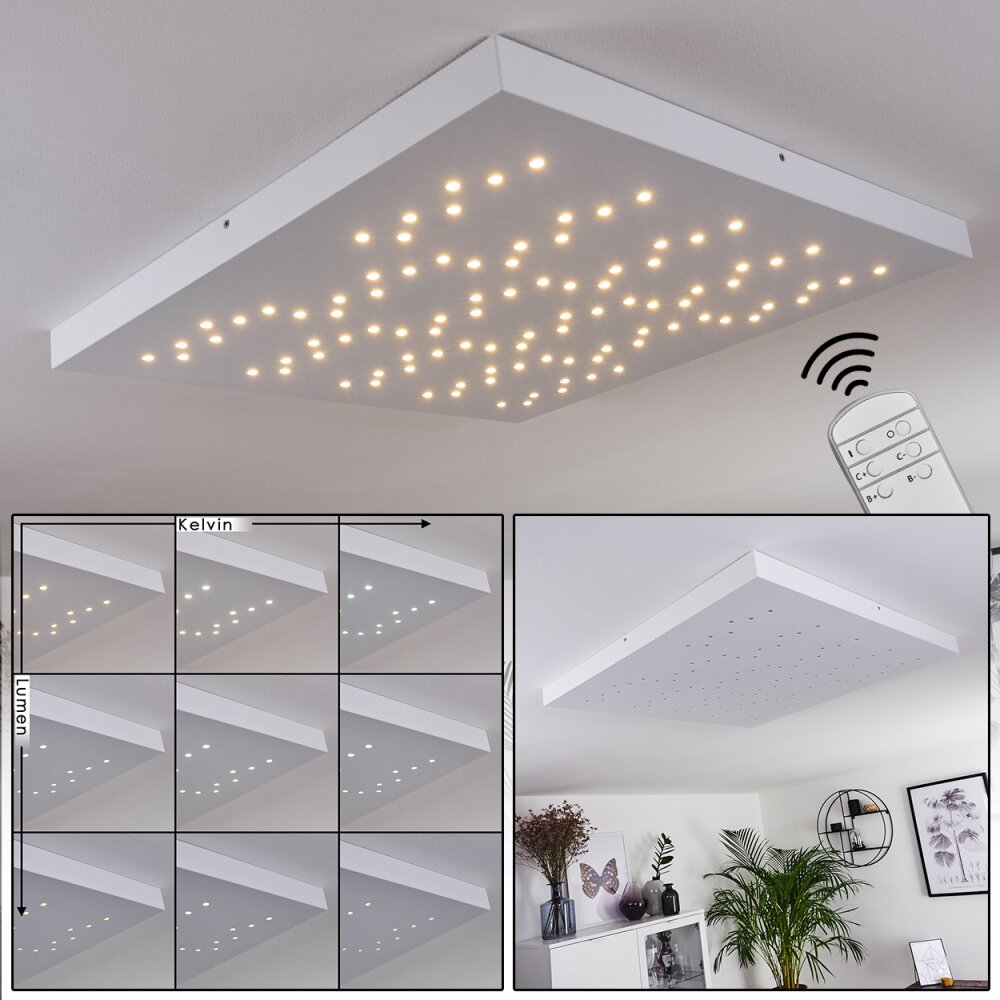 Cetara Deckenleuchte LED Grau, 1-flammig, Fernbedienung, Farbwechsler main product photo