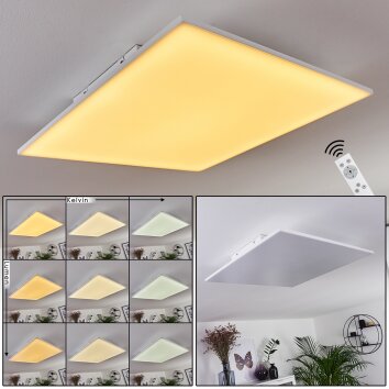 Salamo LED Panel Weiß, 1-flammig, Fernbedienung