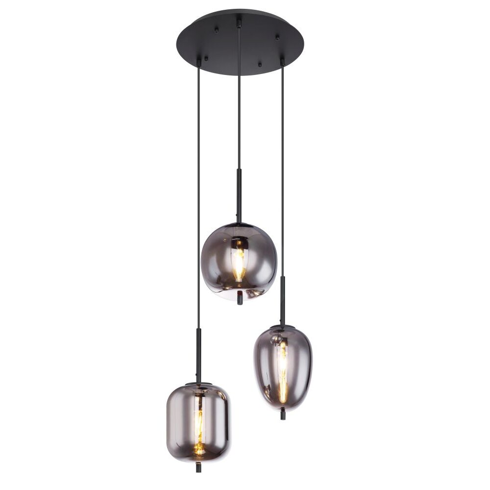 Globo BLACKY Hängeleuchte Schwarz, 3-flammig main product photo