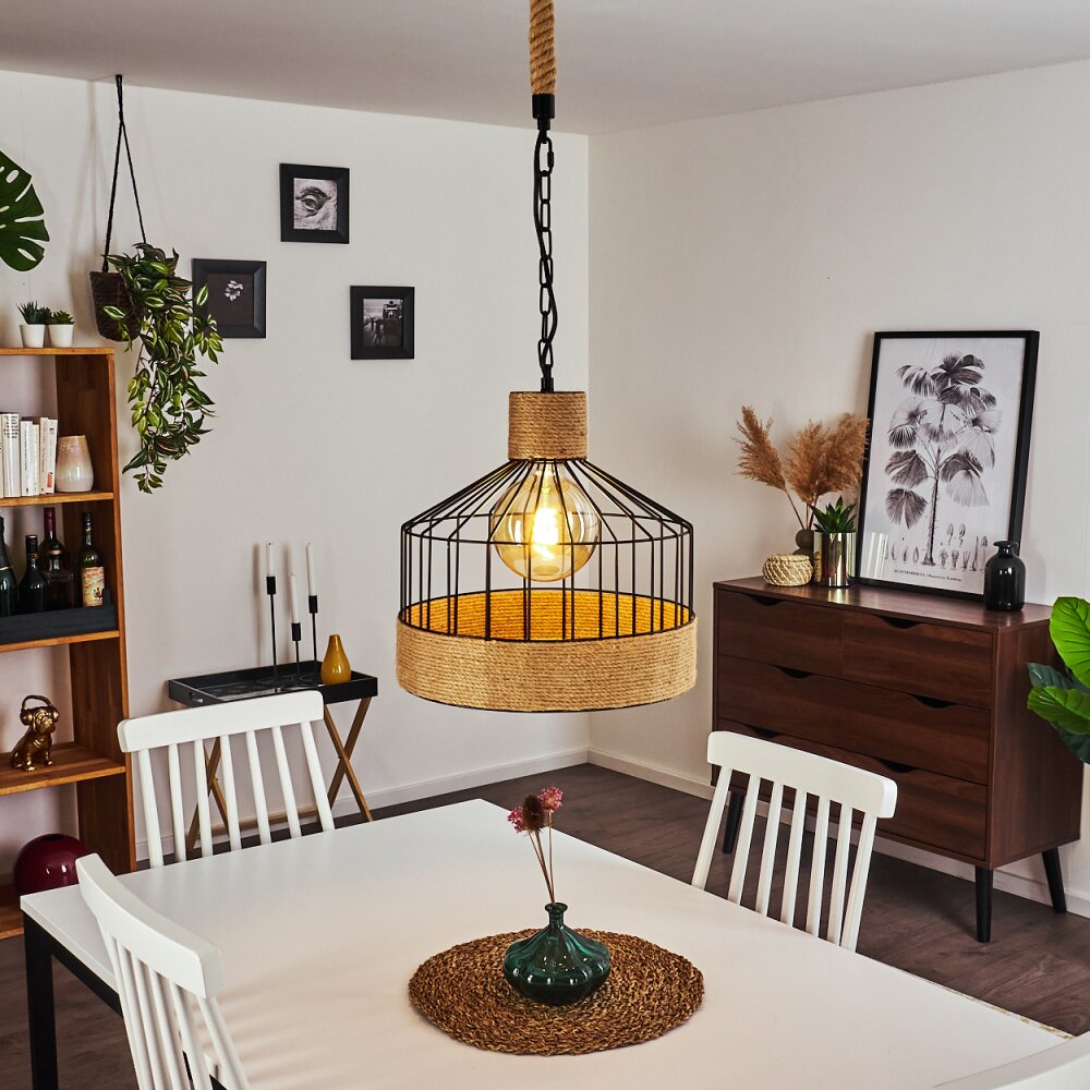 Sulzano Hängeleuchte Braun, Schwarz, 1-flammig main product photo