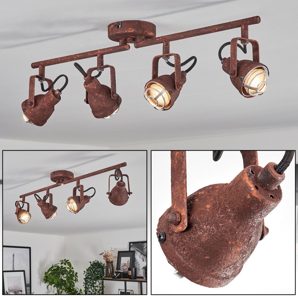 Drobak Deckenleuchte Rostfarben, 4-flammig main product photo