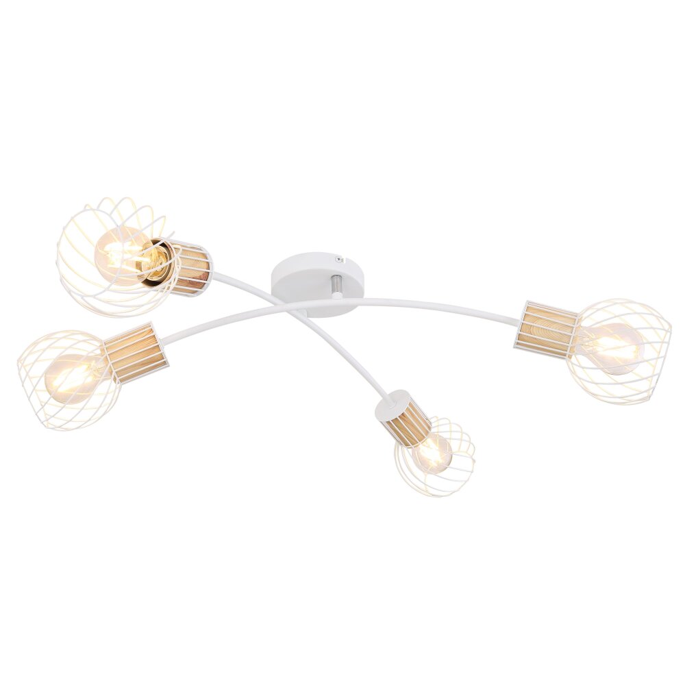 Globo LUISE Deckenleuchte Weiß, 4-flammig main product photo