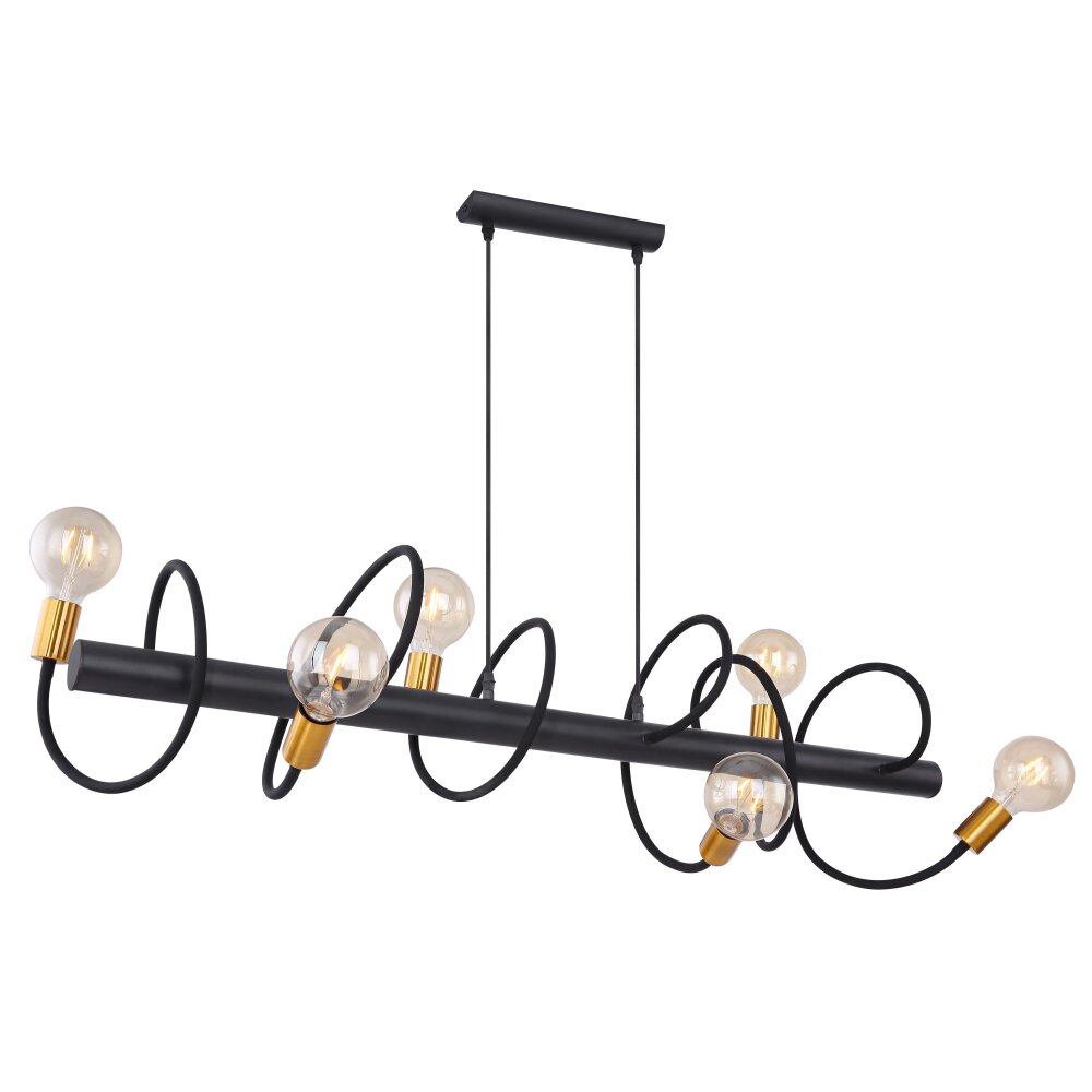 Globo EDDY Hängeleuchte Schwarz, 6-flammig main product photo
