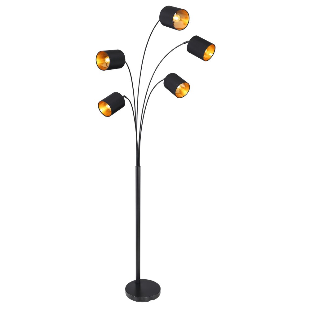 Globo Kaddy Bogenleuchte Schwarz, 5-flammig main product photo