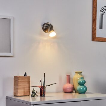 Oula Wandleuchte LED Nickel-Matt, 1-flammig