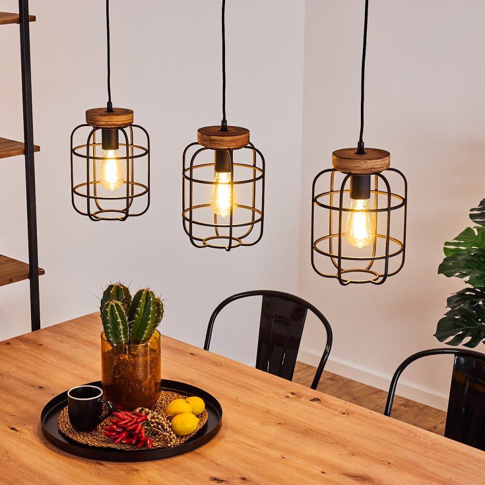 Husvik Pendelleuchte Schwarz, 3-flammig main product photo