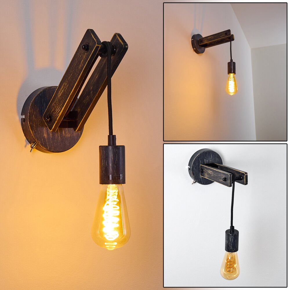 Aarhus Wandleuchte Grau, Schwarz, 1-flammig main product photo