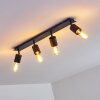 Ajaccio Deckenleuchte Schwarz, 4-flammig