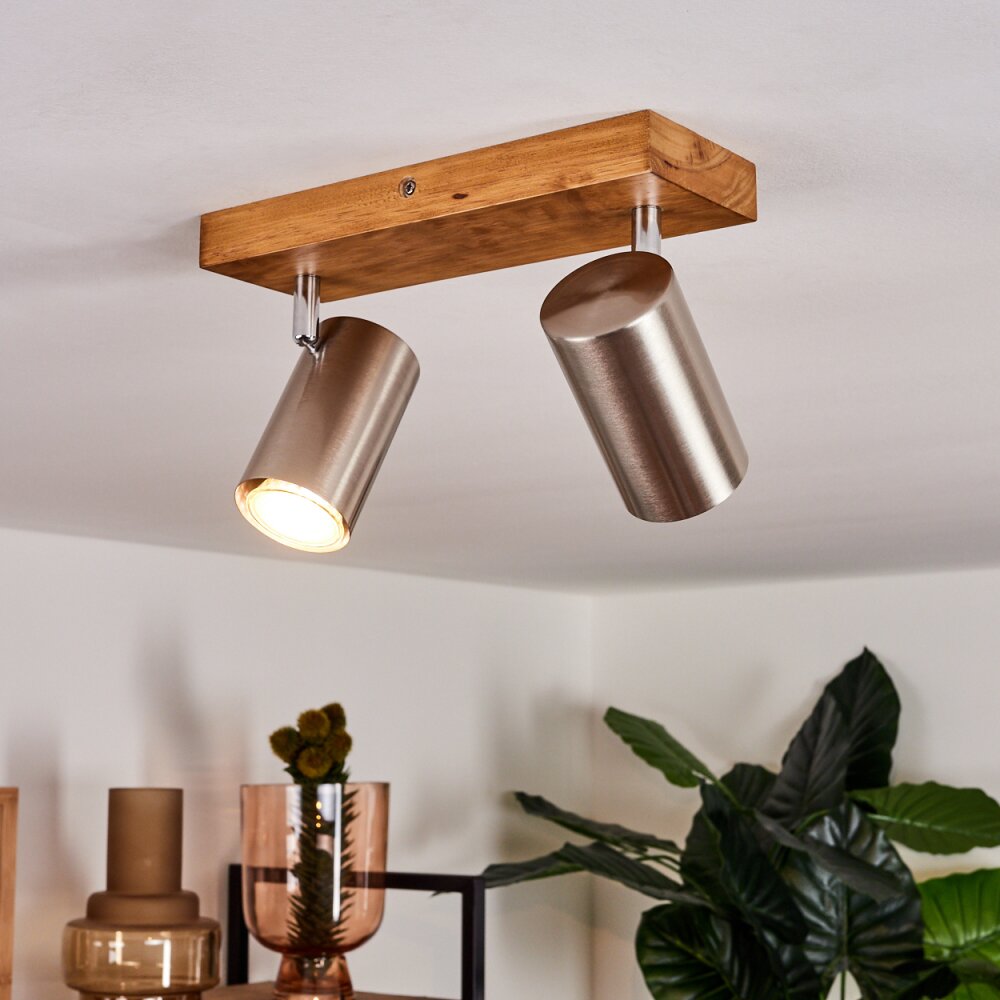 Zuoz Deckenleuchte Holz hell, 2-flammig main product photo