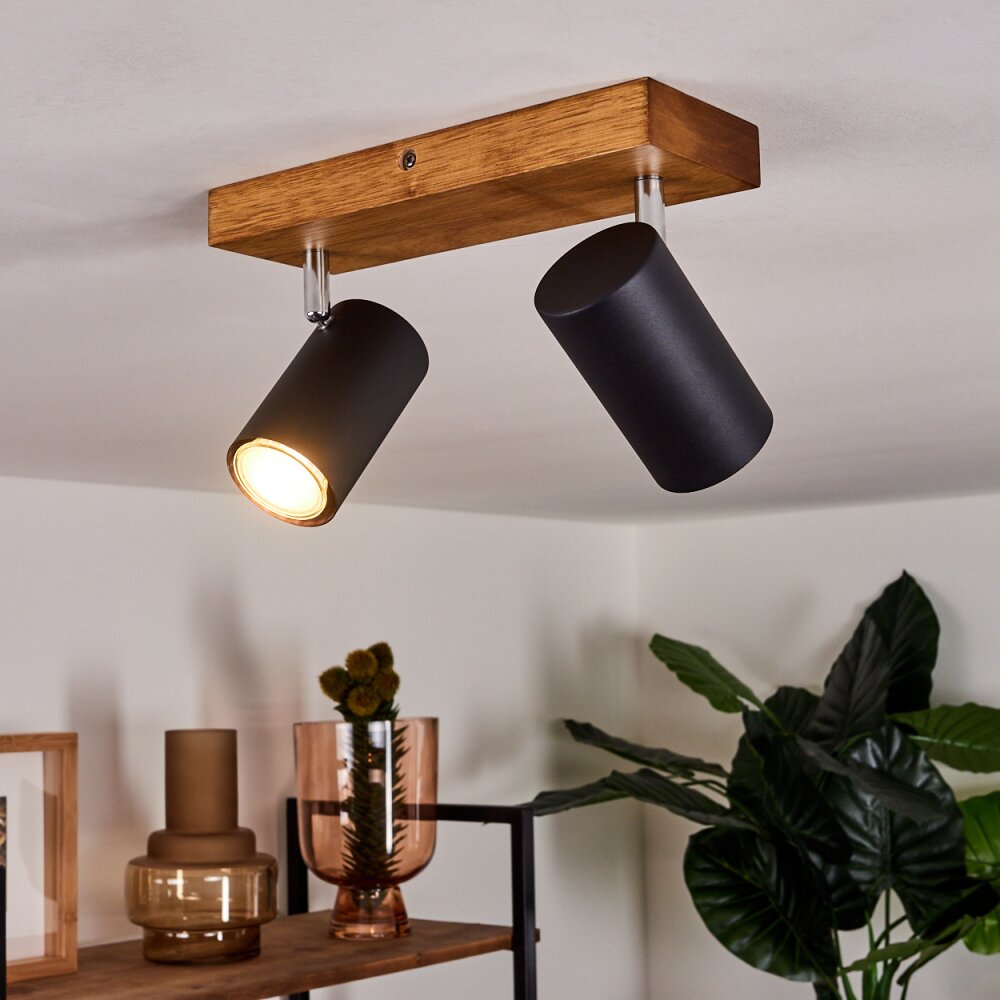 Zuoz Deckenleuchte Holz hell, 2-flammig main product photo