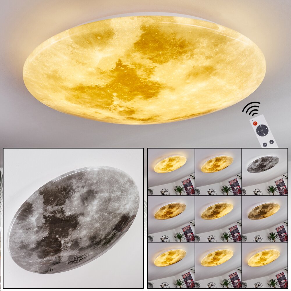 Keru Deckenleuchte LED Weiß, 1-flammig, Fernbedienung main product photo
