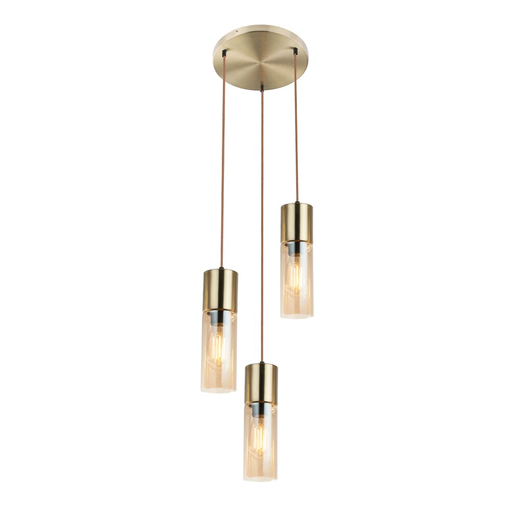 Globo ANNIKA Hängeleuchte Messing, 3-flammig main product photo