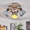 Orny Deckenleuchte Holz hell, Nickel-Matt, 3-flammig