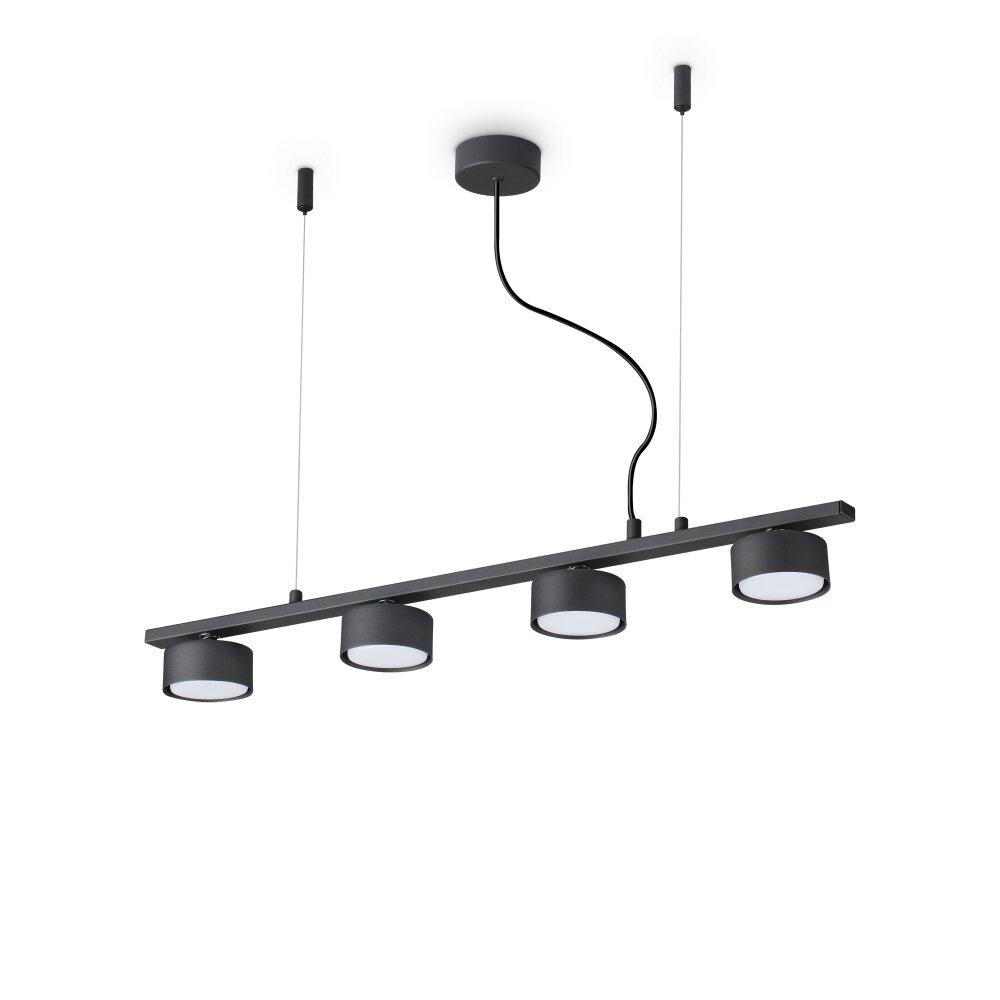 Ideallux MINOR Pendelleuchte Schwarz, 4-flammig main product photo