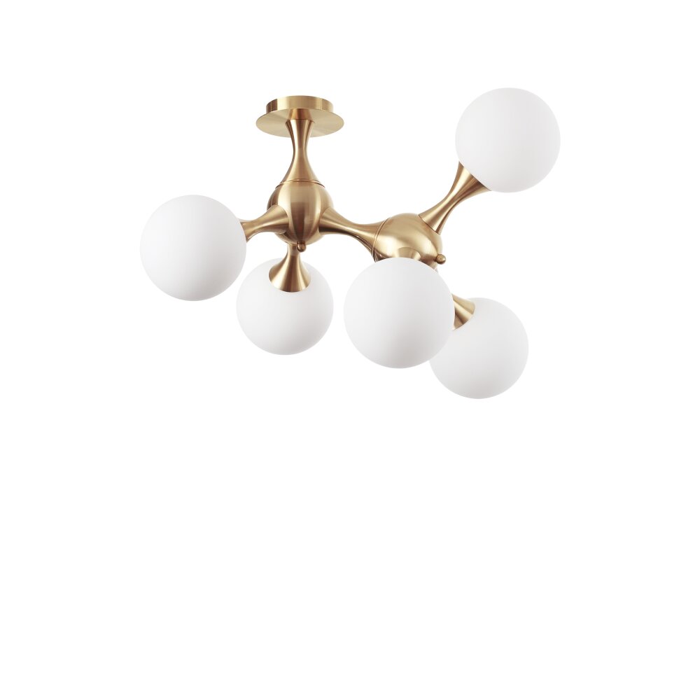 Ideallux NODI Deckenleuchte Messing, 5-flammig main product photo