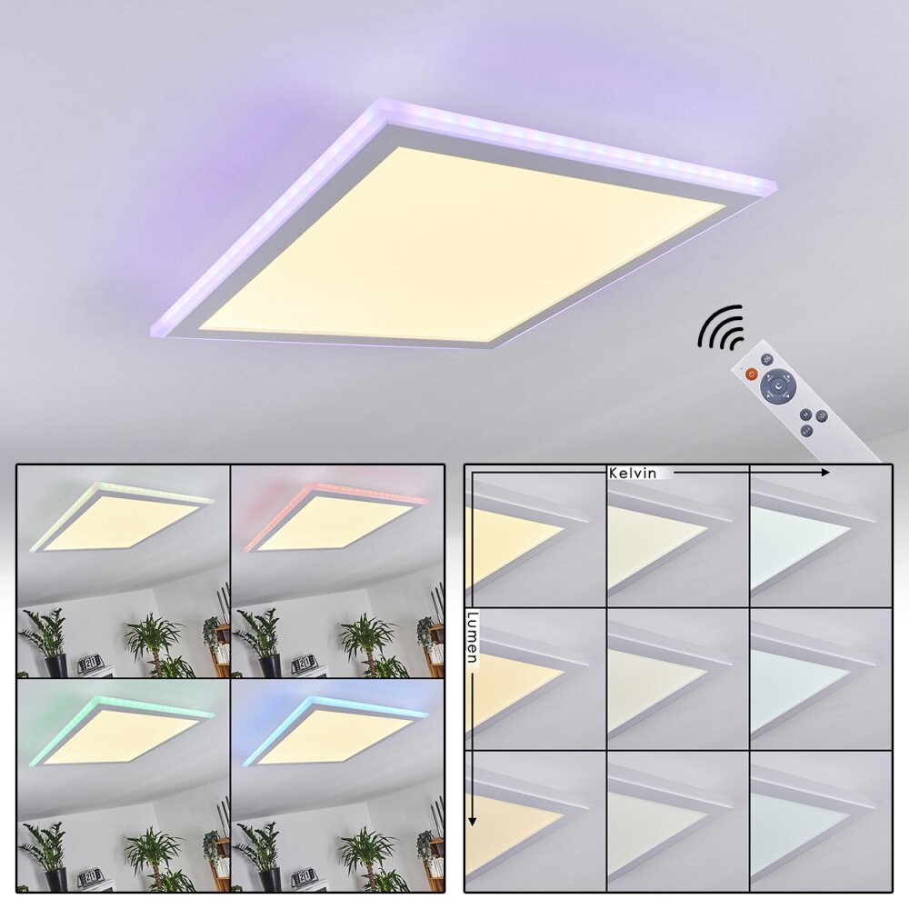 Mota Deckenpanel LED Weiß, 1-flammig, Fernbedienung, Farbwechsler main product photo