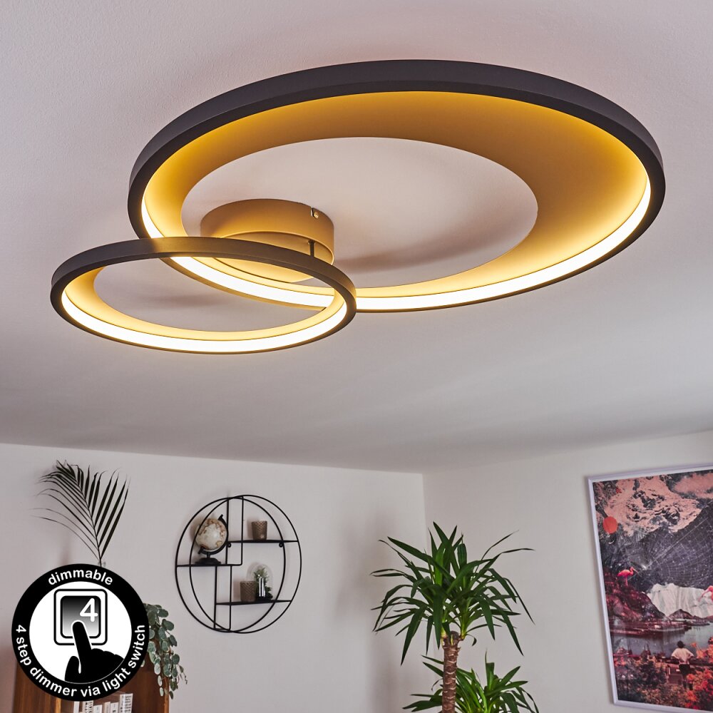 Tuzik Deckenleuchte LED Gold, Schwarz, 1-flammig main product photo