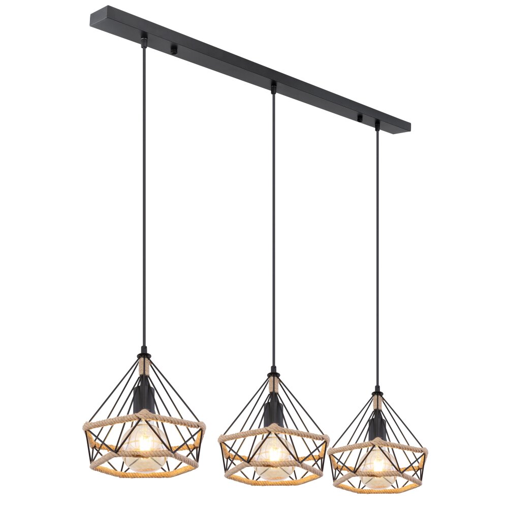 Globo ULLEU Hängeleuchte Schwarz, 3-flammig main product photo