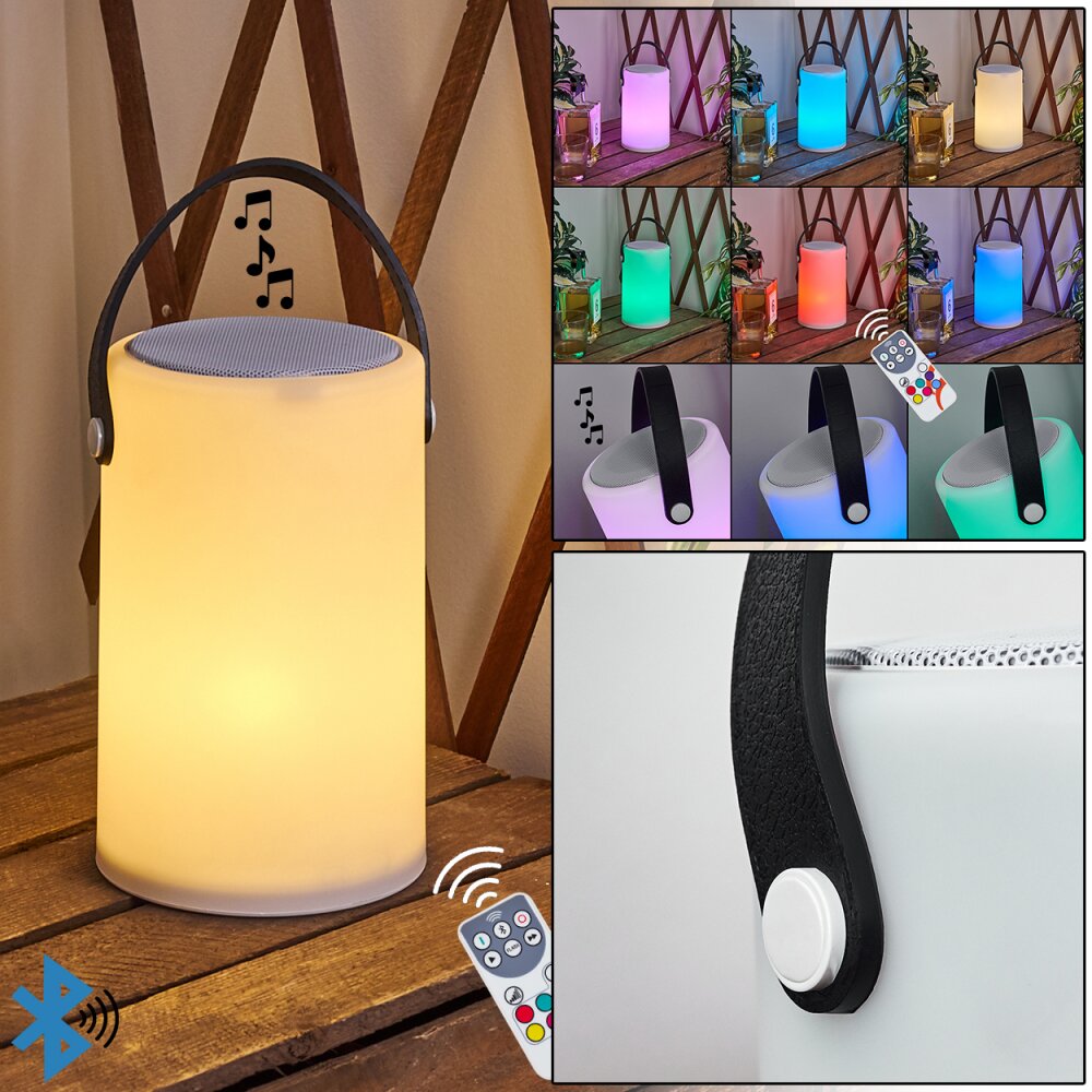 Chilar Außentischleuchte LED Schwarz, Weiß, 1-flammig, Fernbedienung, Farbwechsler main product photo