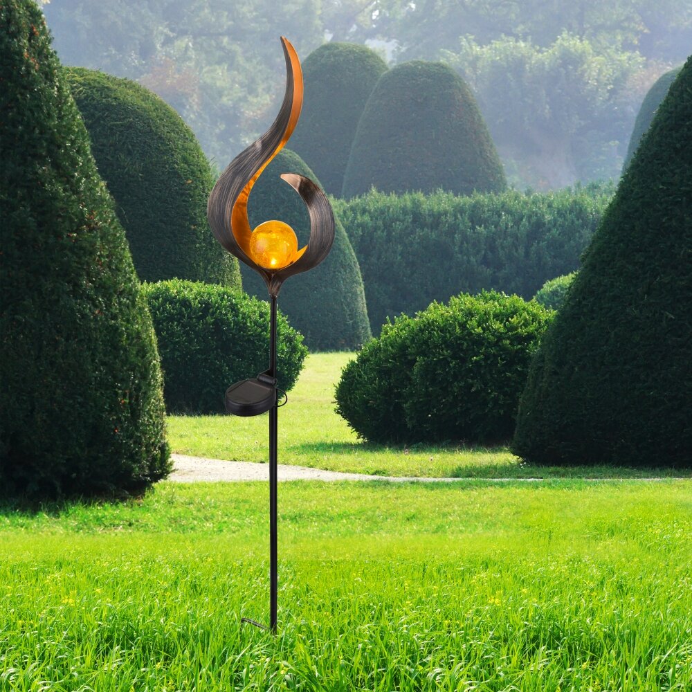 Globo FLAMMO Solar-Dekoleuchte LED Bronze, 1-flammig main product photo
