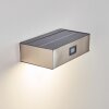 Attu Aussenwandleuchte Solar LED Nickel-Matt, 1-flammig