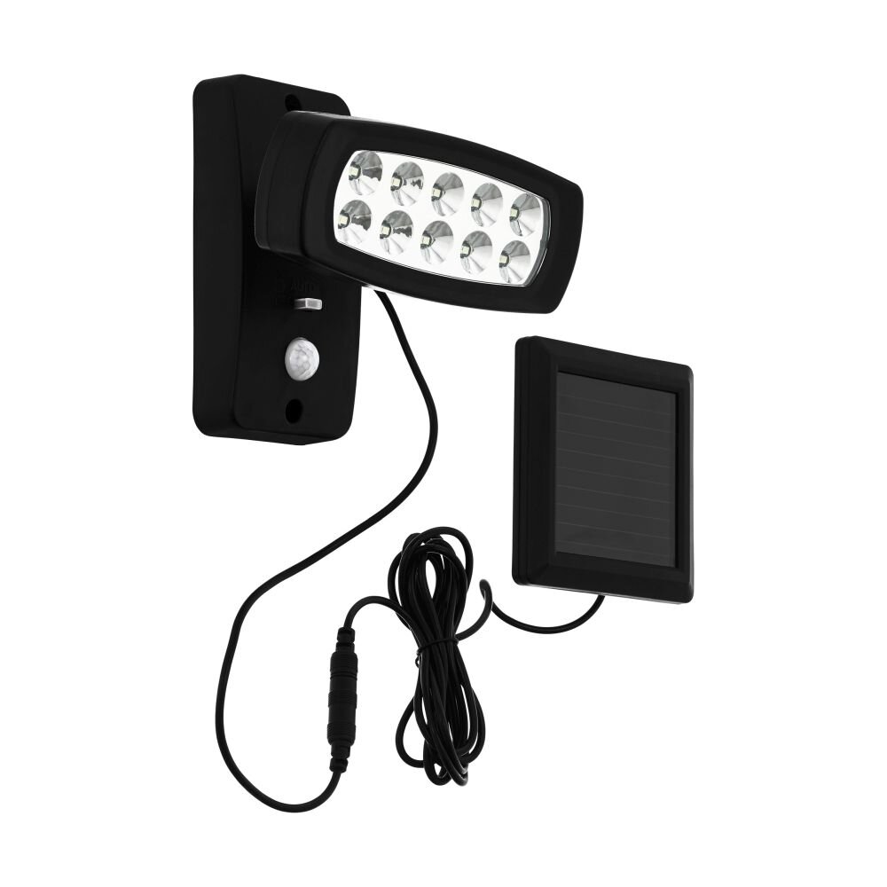 EGLO PALIZZI Solar-Außenwandleuchte LED Schwarz, 1-flammig, Bewegungsmelder main product photo