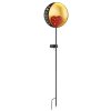 Globo Solarleuchte LED Rot, Schwarz-Gold, 1-flammig