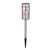 Globo 2er Set Solarleuchte LED Edelstahl, 2-flammig, Farbwechsler