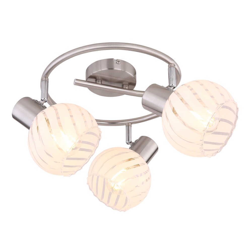 Globo WILLY Deckenleuchte Nickel-Matt, 3-flammig main product photo