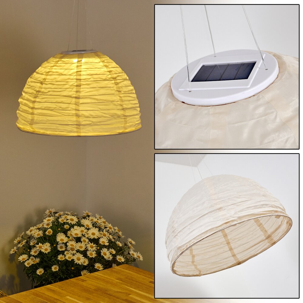 Augusta  Solar-Hängeleuchte LED Cremefarben, 1-flammig main product photo