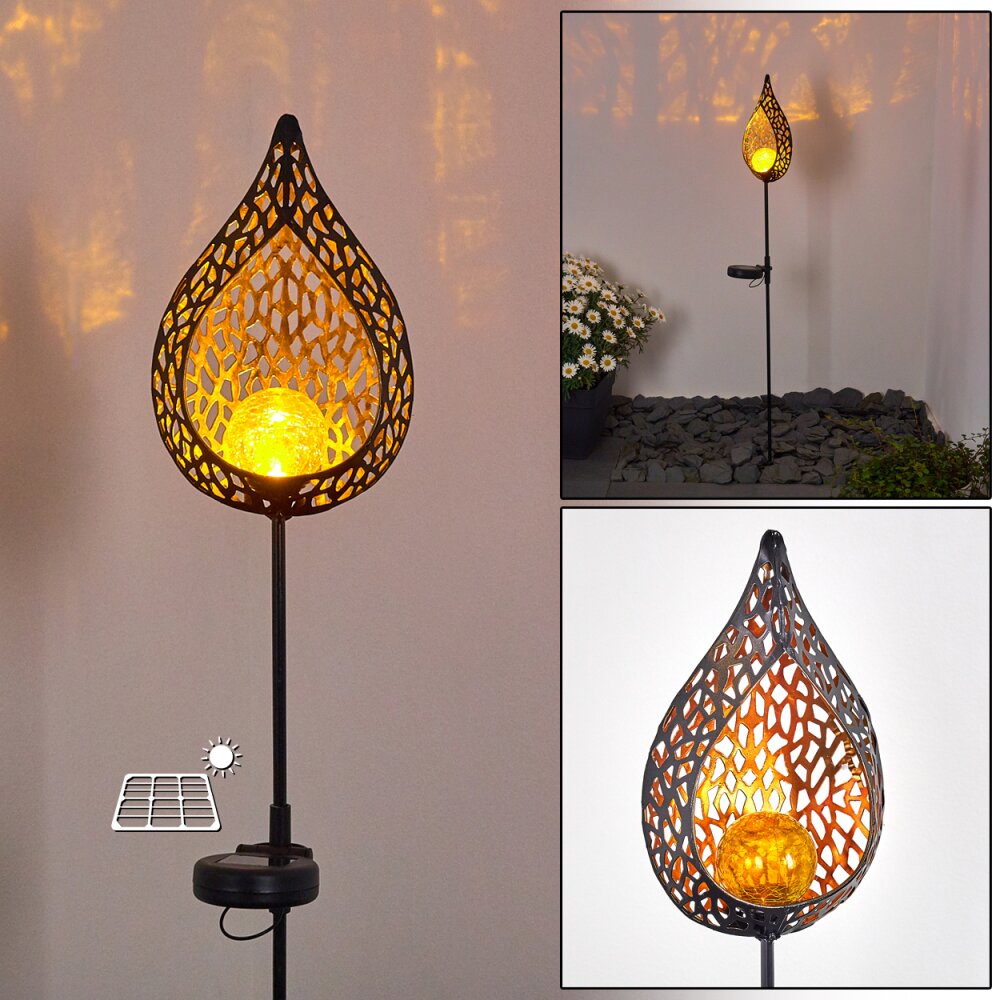 Protaras Solarleuchte LED Kupferfarben, Schwarz, 1-flammig main product photo