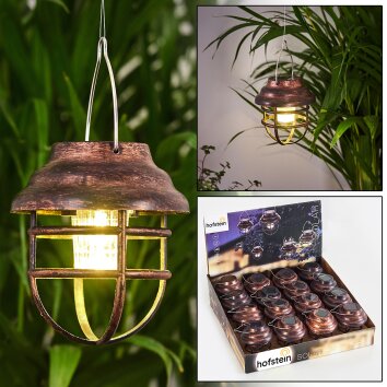 Hangzhou 16er Set Solarleuchte LED Rostfarben, Transparent, Klar, 1-flammig