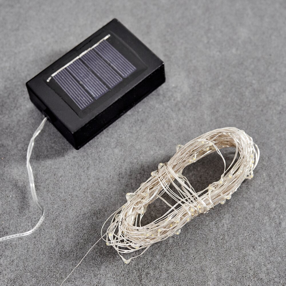Pistoia Solarlichterkette LED Weiß, 120-flammig
