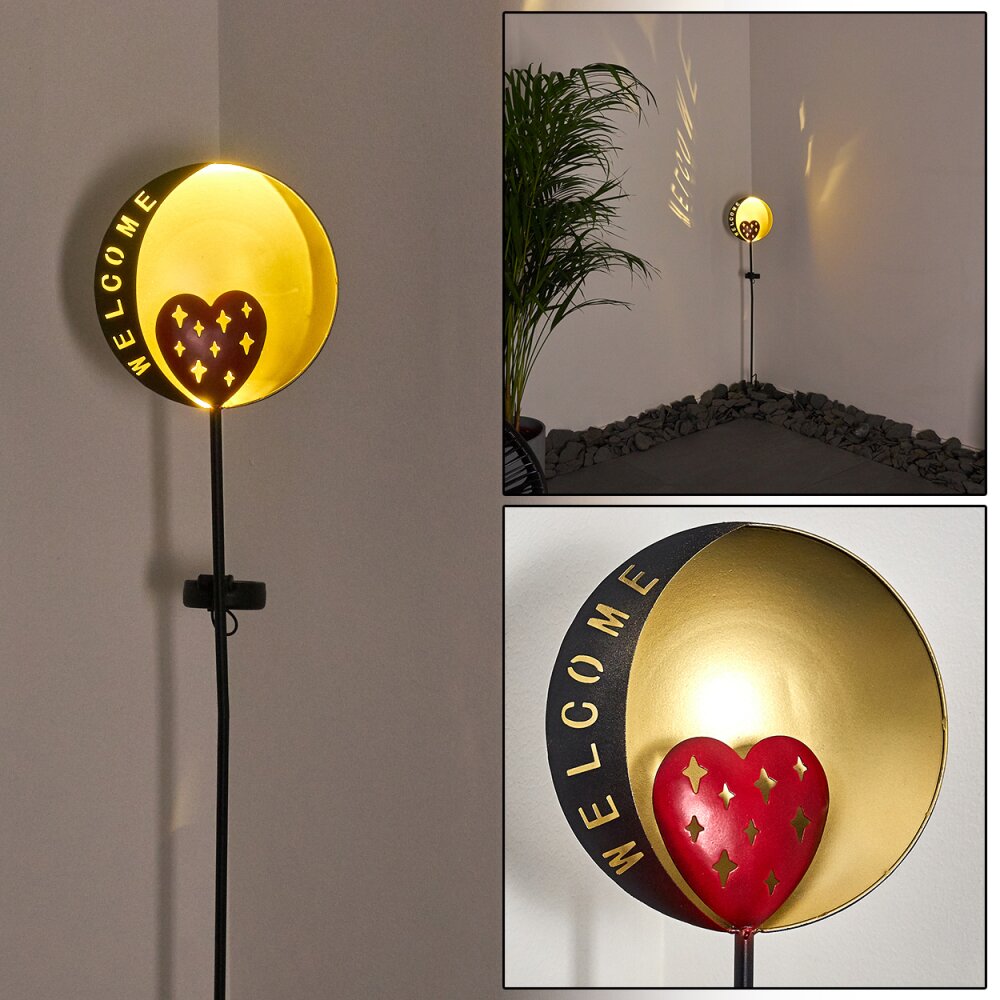 Lodz Solarleuchte LED Rot, Schwarz-Gold, 1-flammig main product photo