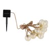 Globo SOLAR Lichterkette LED Braun, 10-flammig