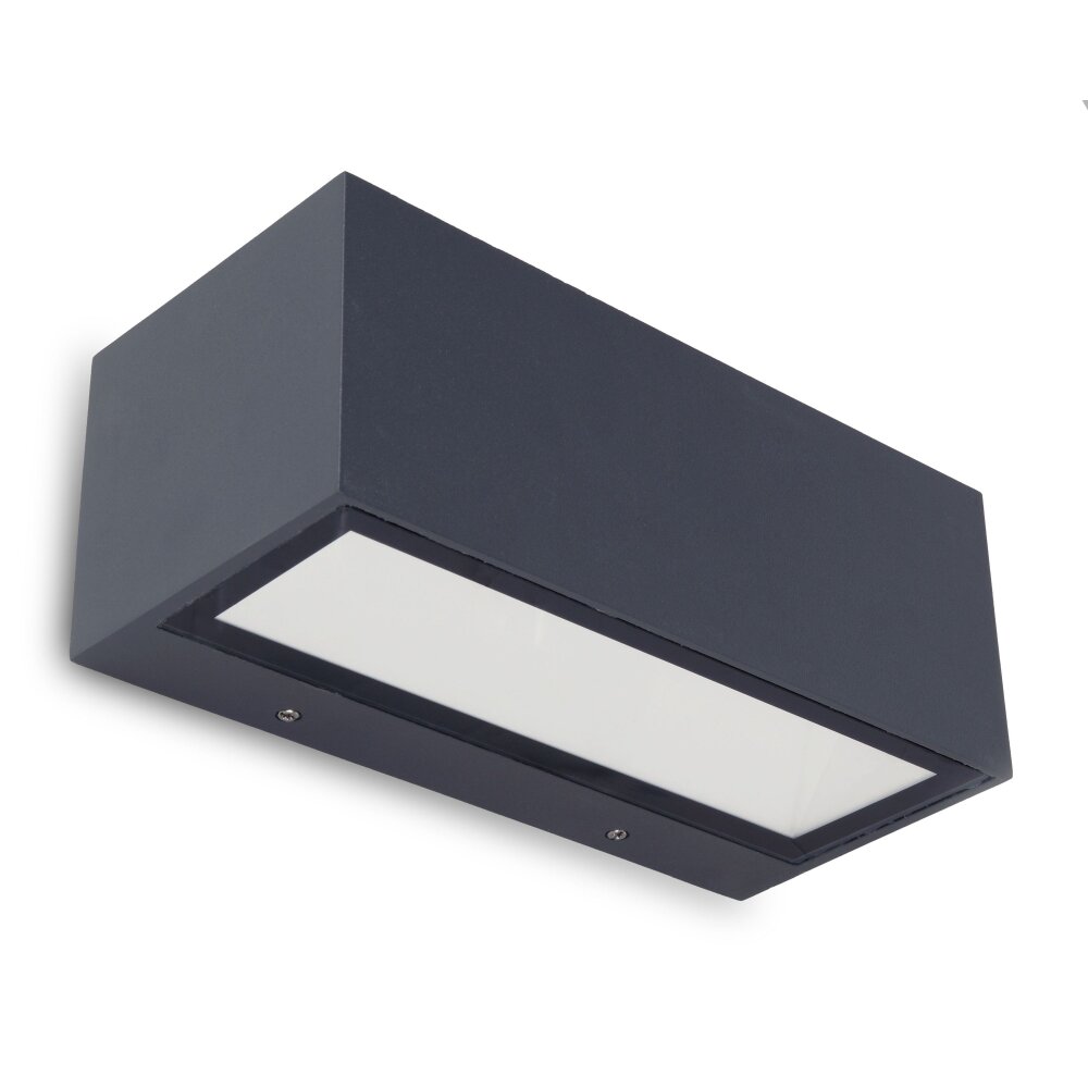 Lutec Gemini Außenwandleuchte LED Anthrazit, 2-flammig, Farbwechsler
