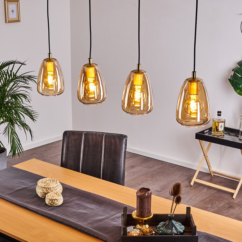 Alvares Pendelleuchte Messing, 4-flammig main product photo