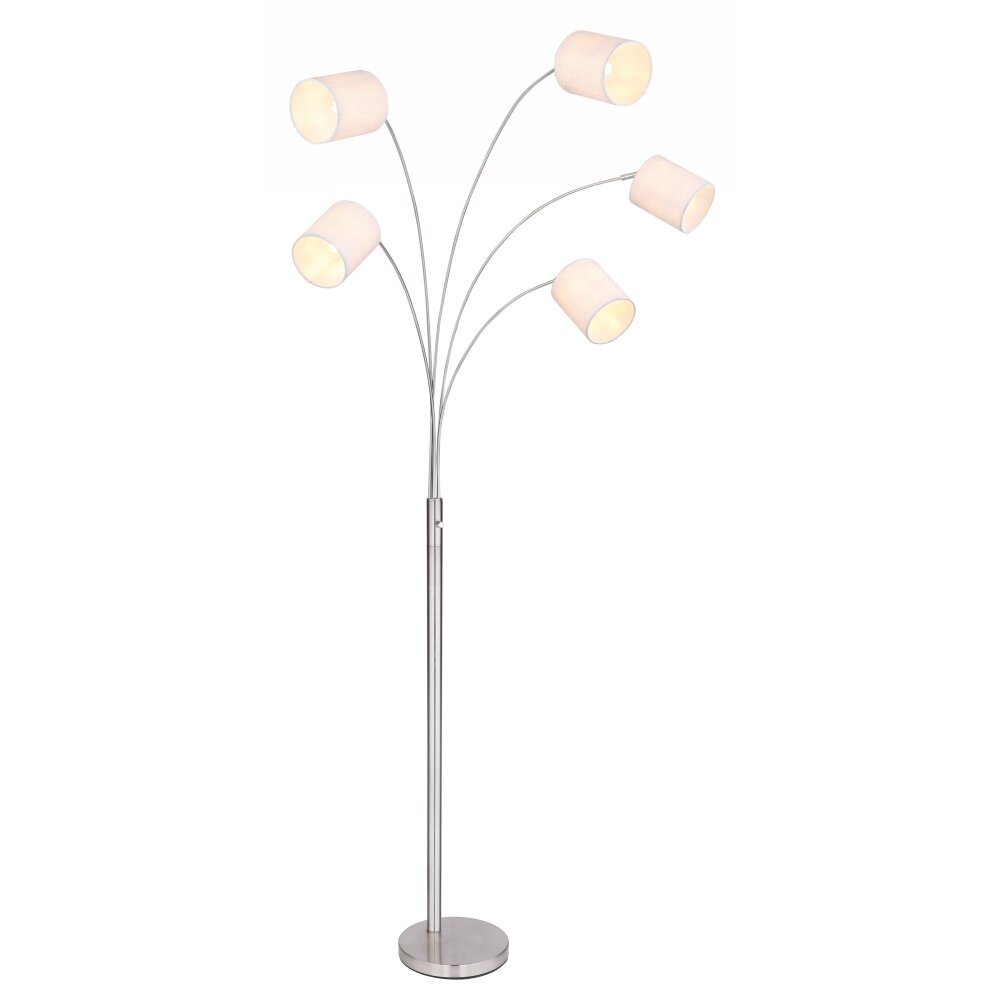 Globo AVA Stehleuchte Nickel-Matt, 5-flammig main product photo